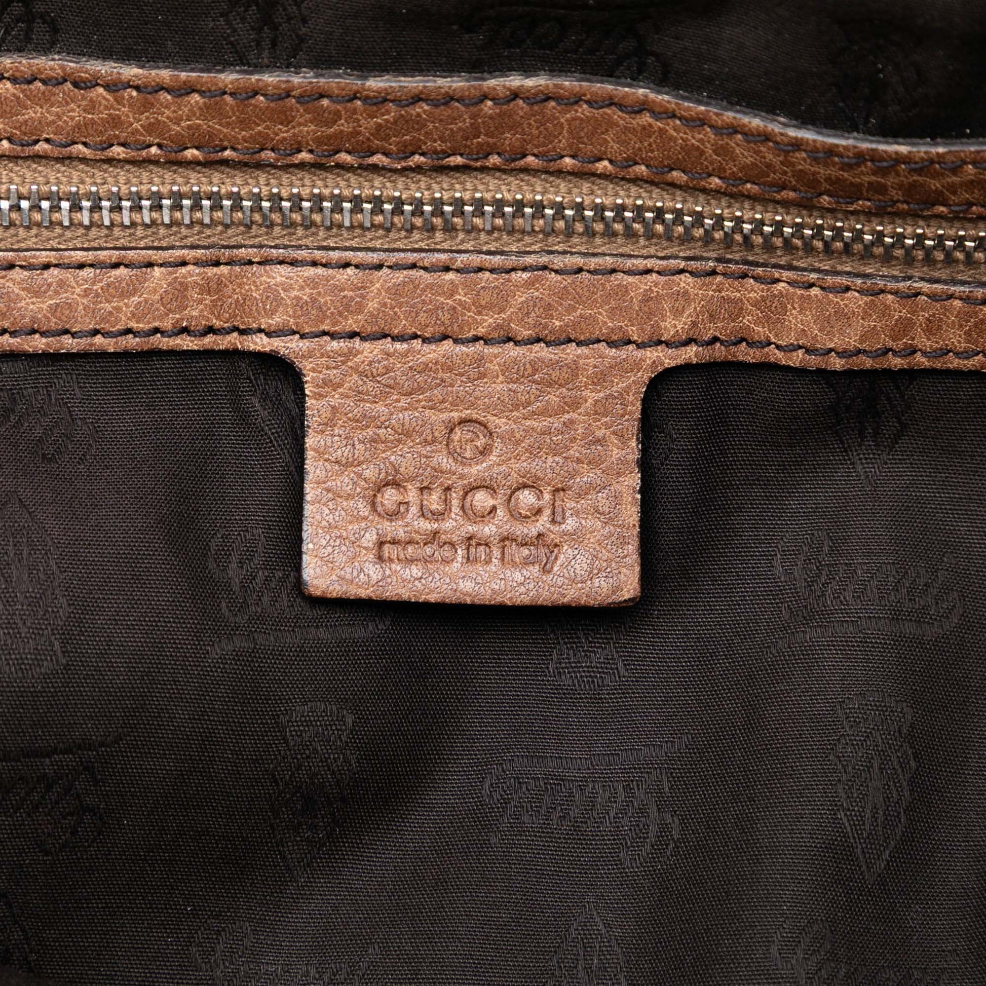 Gucci Medium GG Canvas Bamboo Libeccio Tote