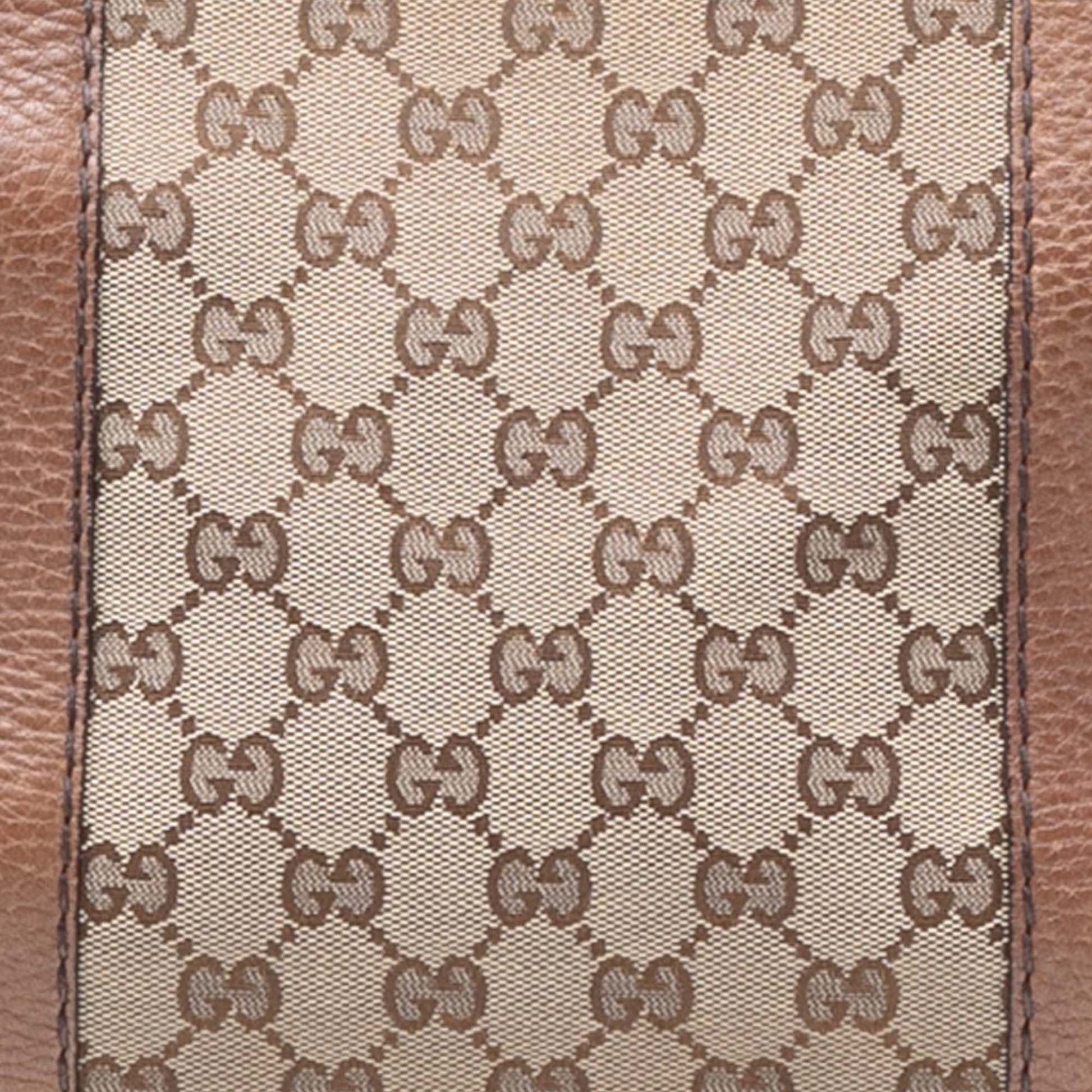 Gucci Medium GG Canvas Bamboo Libeccio Tote