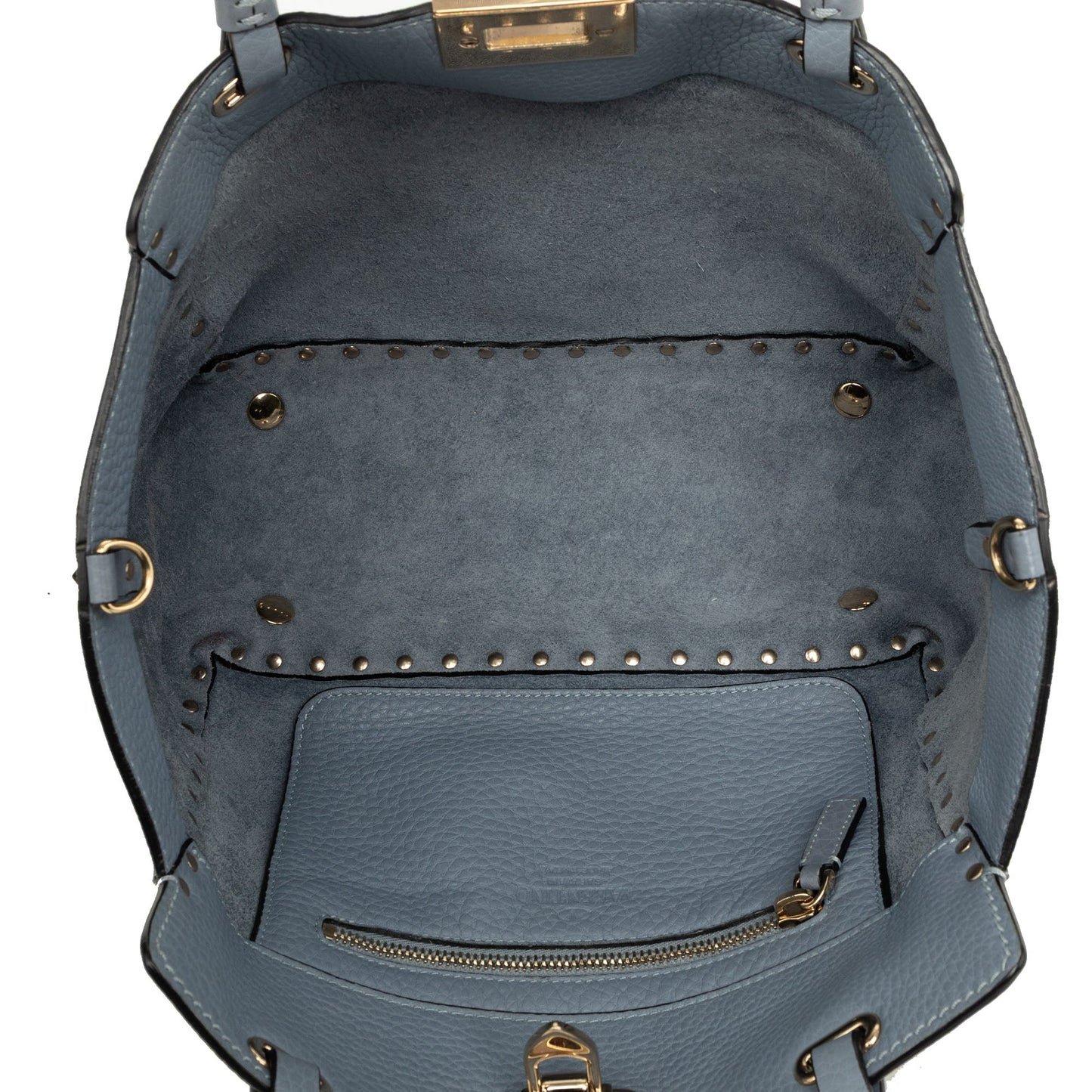 Valentino Small Leather Rockstud Trapeze Satchel