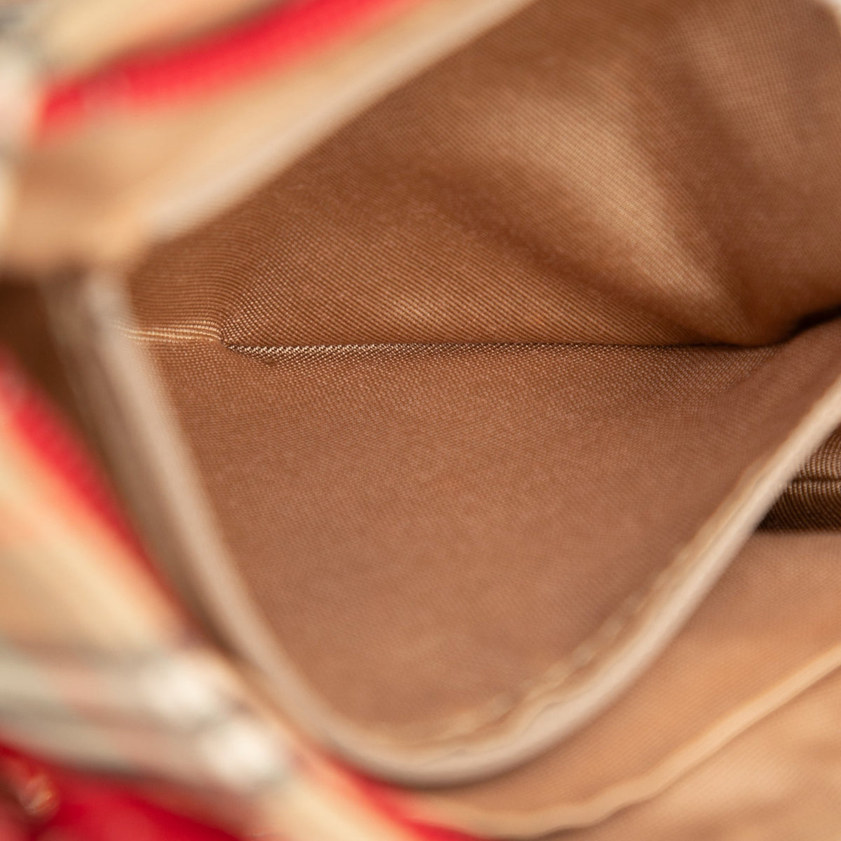 Burberry Haymarket Check Canvas Handbag — Beige