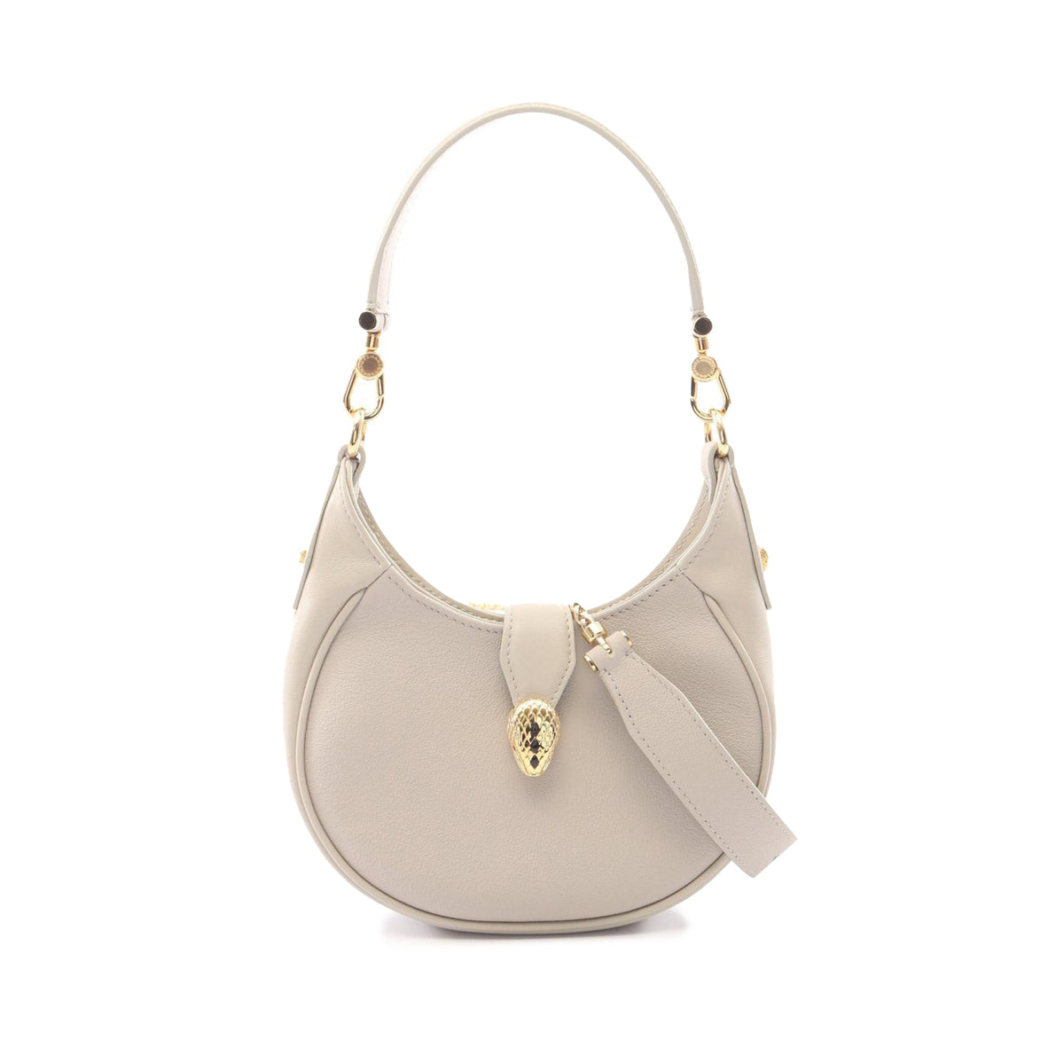 Bvlgari Small Leather Serpenti Ellipse Satchel