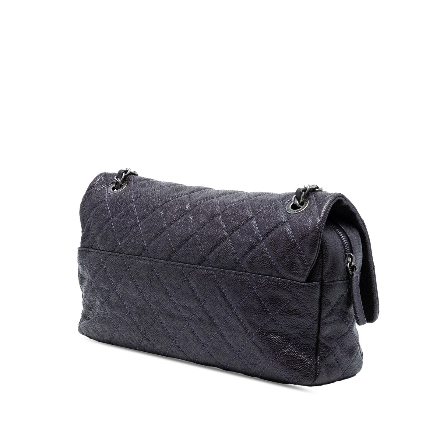 Chanel Jumbo Quilted Iridescent Caviar Easy Flap