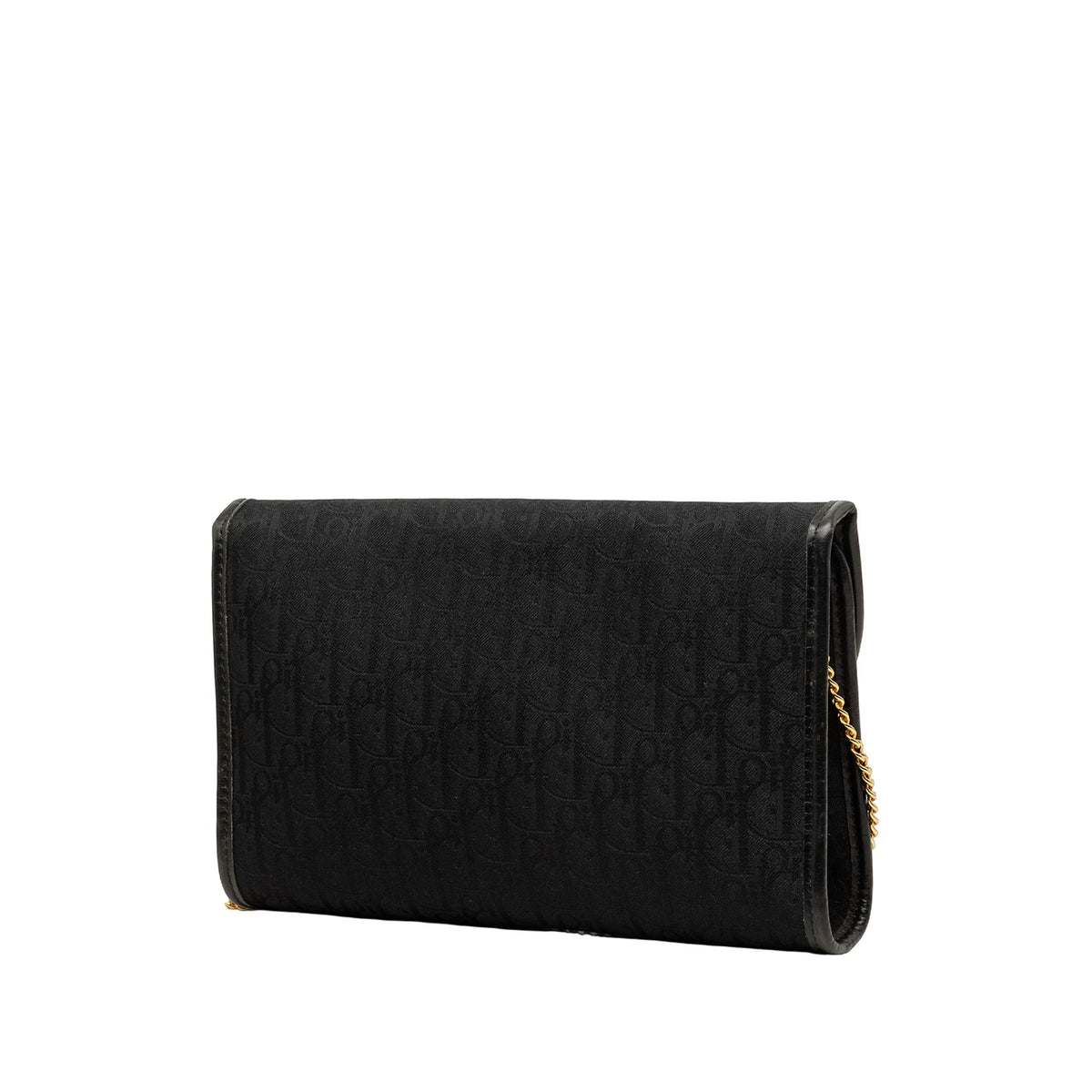 Dior Diorissimo Trotter Canvas Chain Shoulder Bag — Black