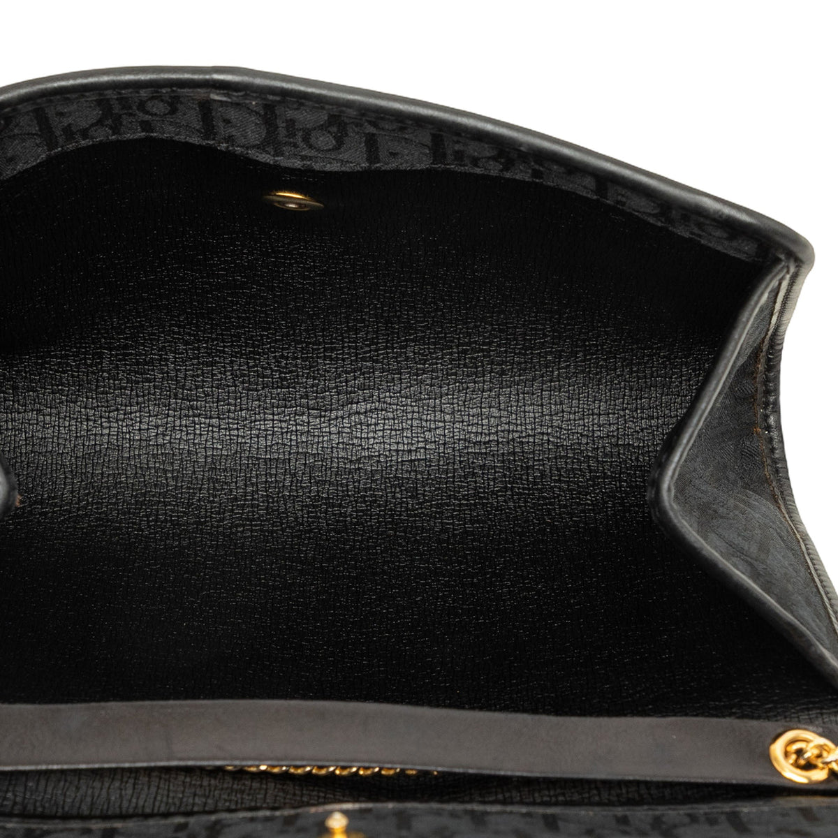 Dior Diorissimo Trotter Canvas Chain Shoulder Bag — Black