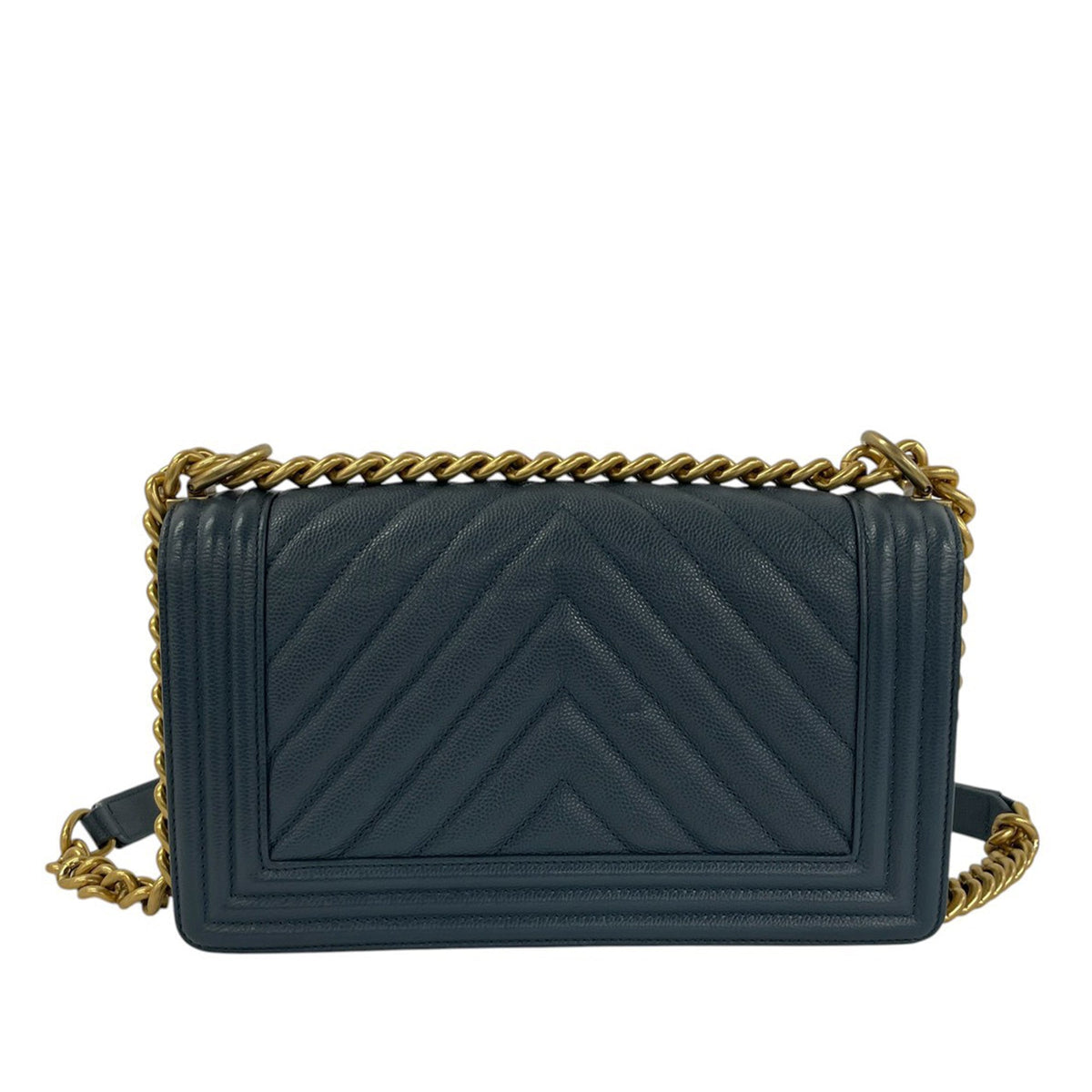 Chanel Old Medium Chevron Calfskin Boy Flap