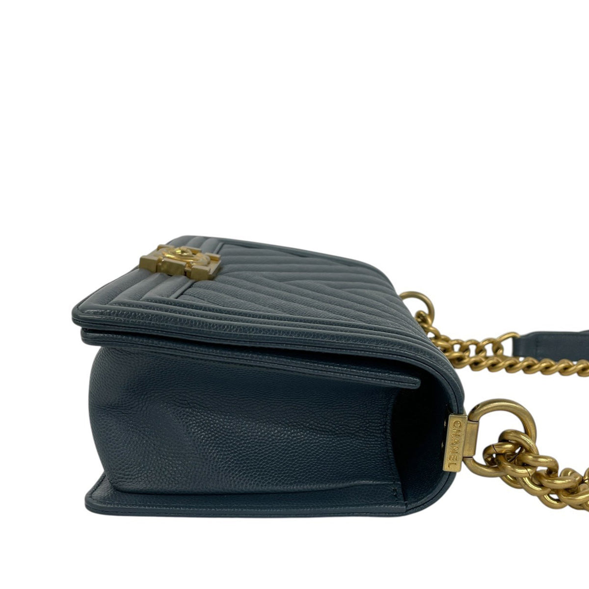 Chanel Old Medium Chevron Calfskin Boy Flap