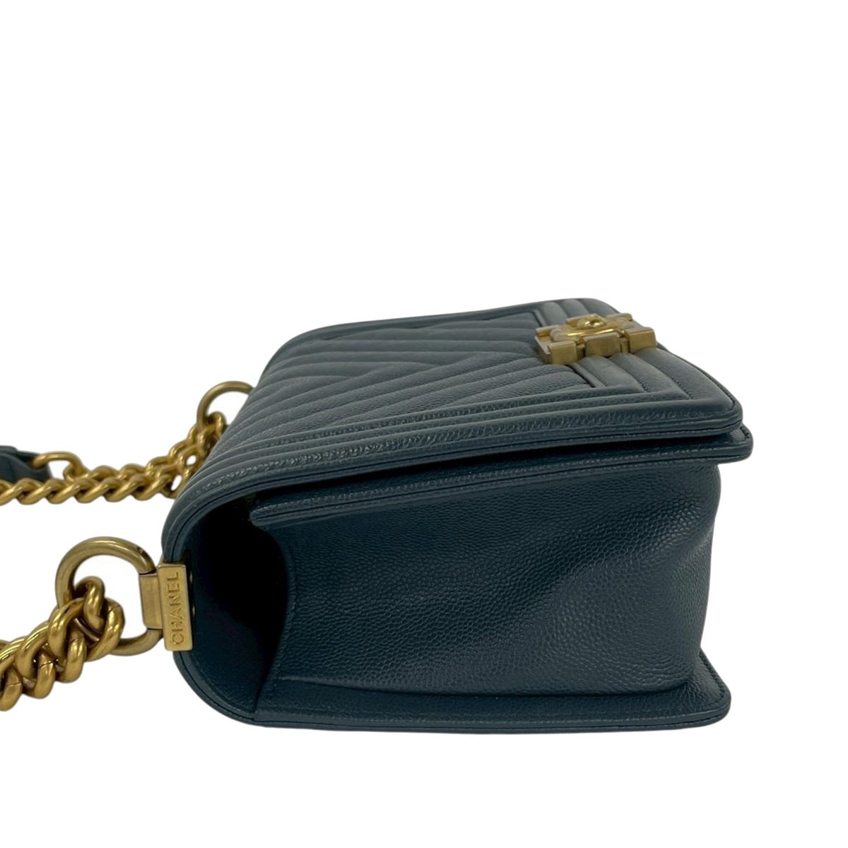 Chanel Old Medium Chevron Calfskin Boy Flap