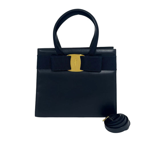 Ferragamo Leather Vara Bow Satchel