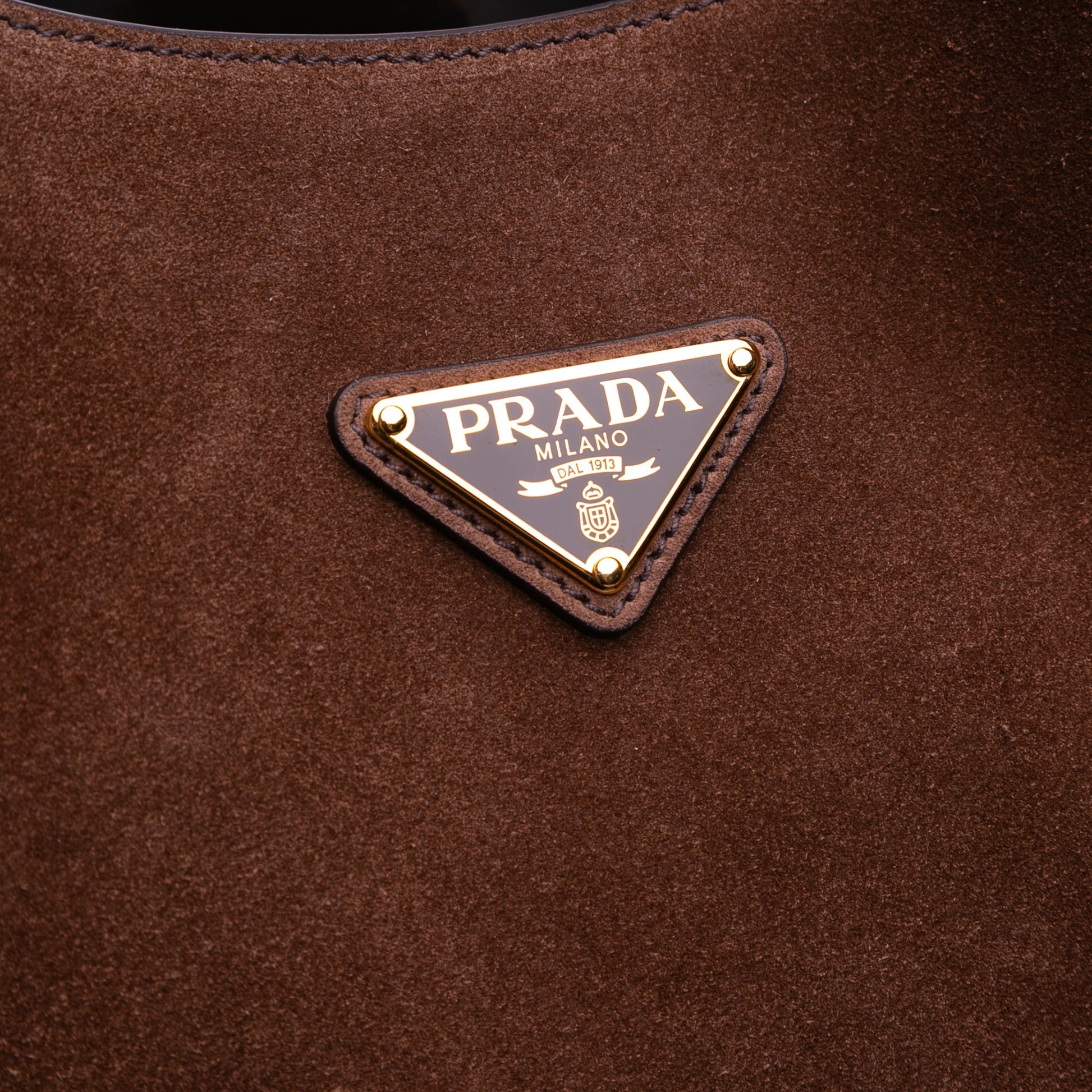 Prada Large Suede Shoulder Bag