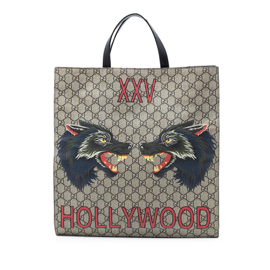 Gucci GG Supreme Wolf Tote