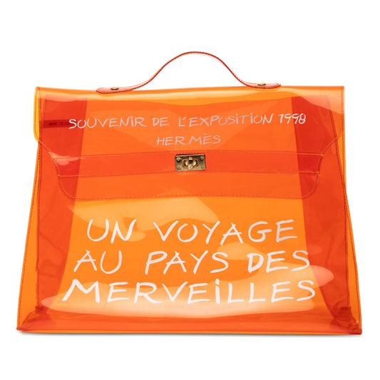HermÃ¨s Vinyl Souvenir De L Exposition Kelly Handbag