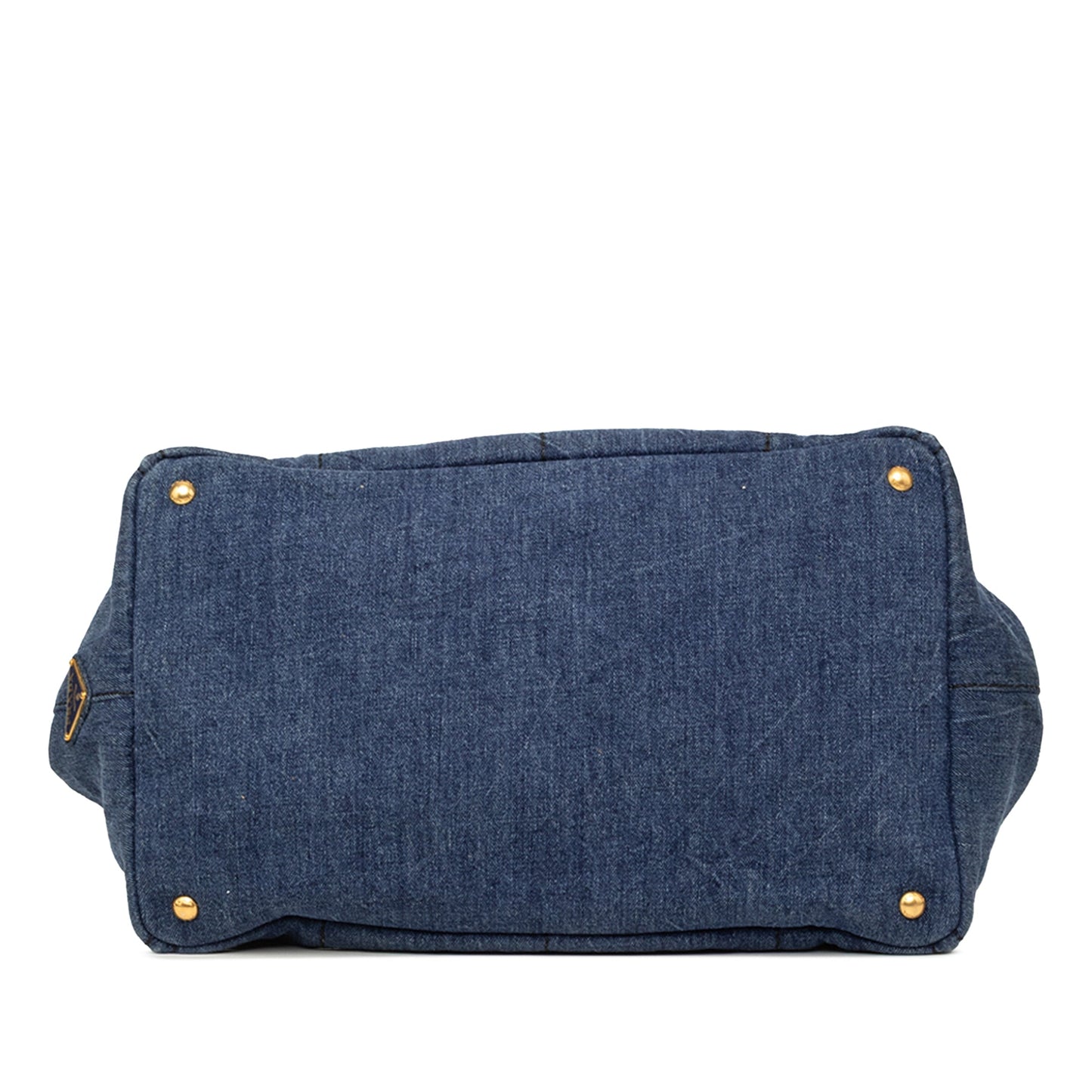 Prada Large Denim Canapa Logo Satchel