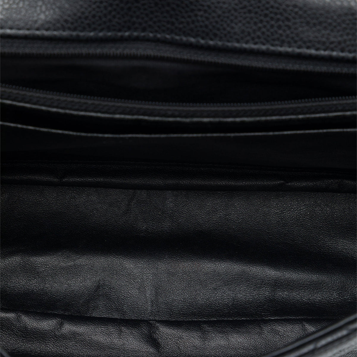 Chanel Jumbo Classic Caviar Single Flap — Black
