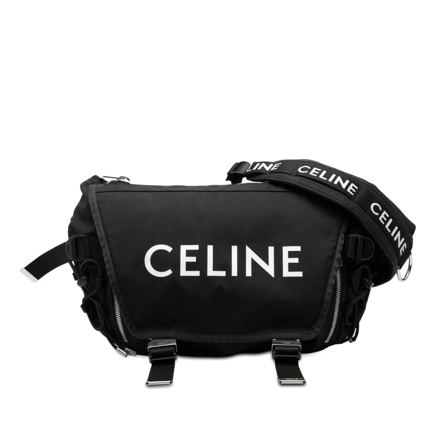 Celine Medium Nylon Logo Trekking Messenger Bag