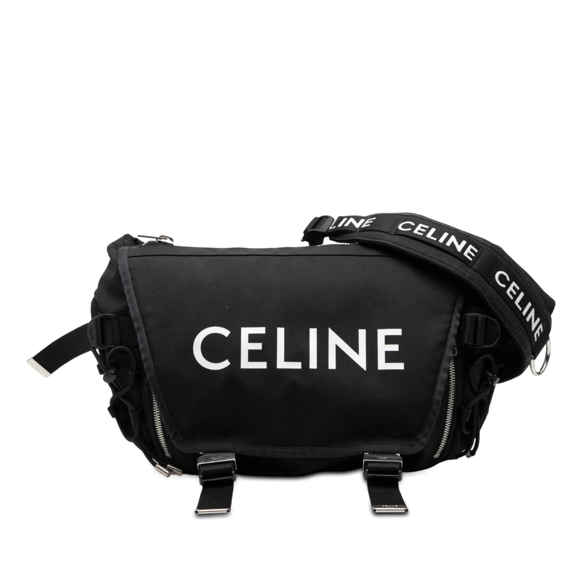 Celine Medium Nylon Logo Trekking Messenger Bag