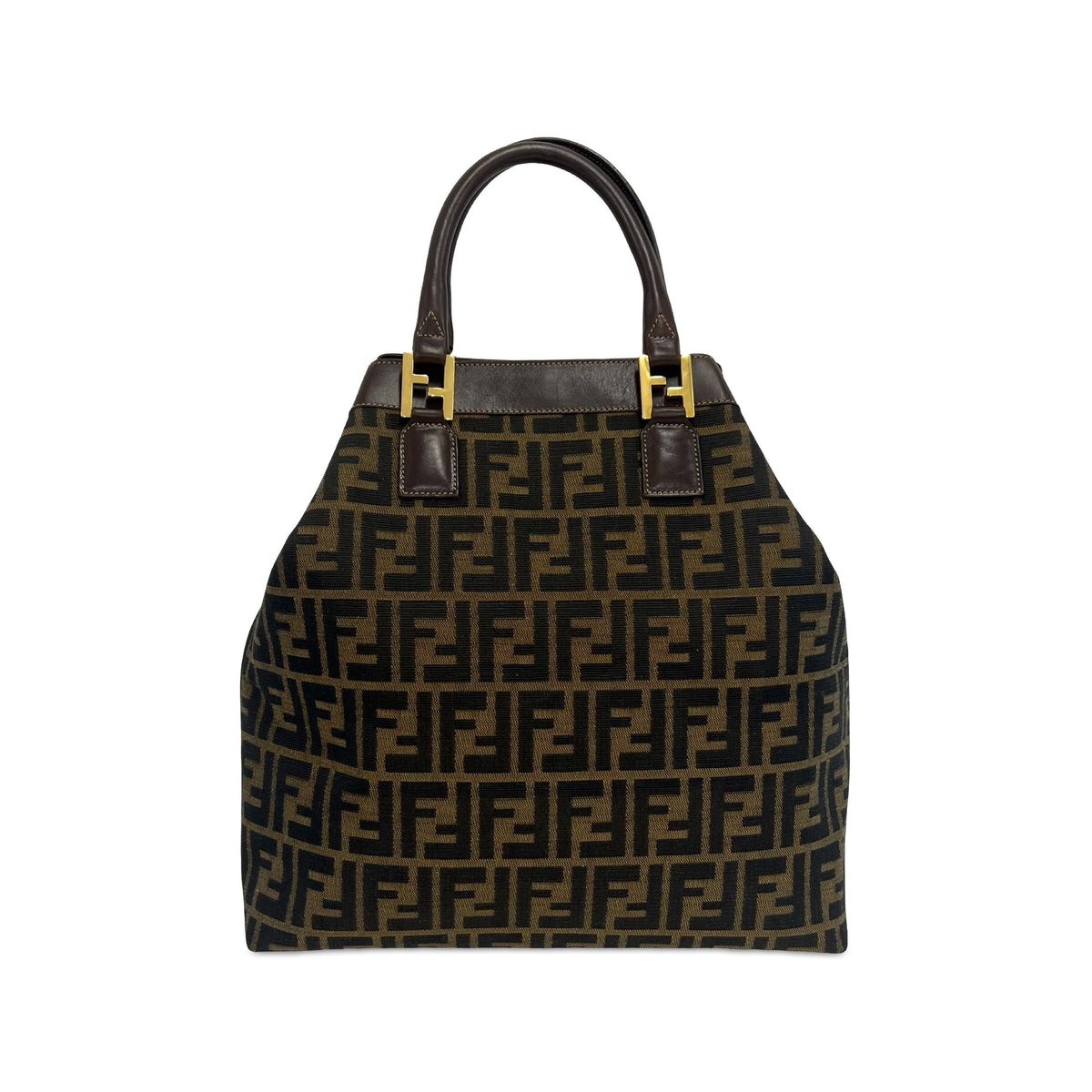 Fendi Zucca Canvas Tote — Brown