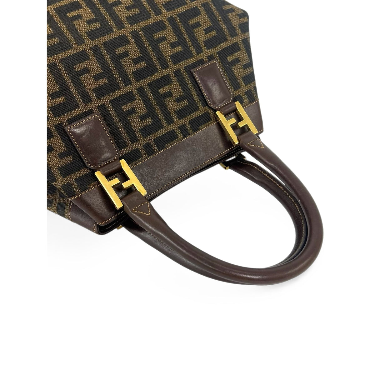 Fendi Zucca Canvas Tote — Brown