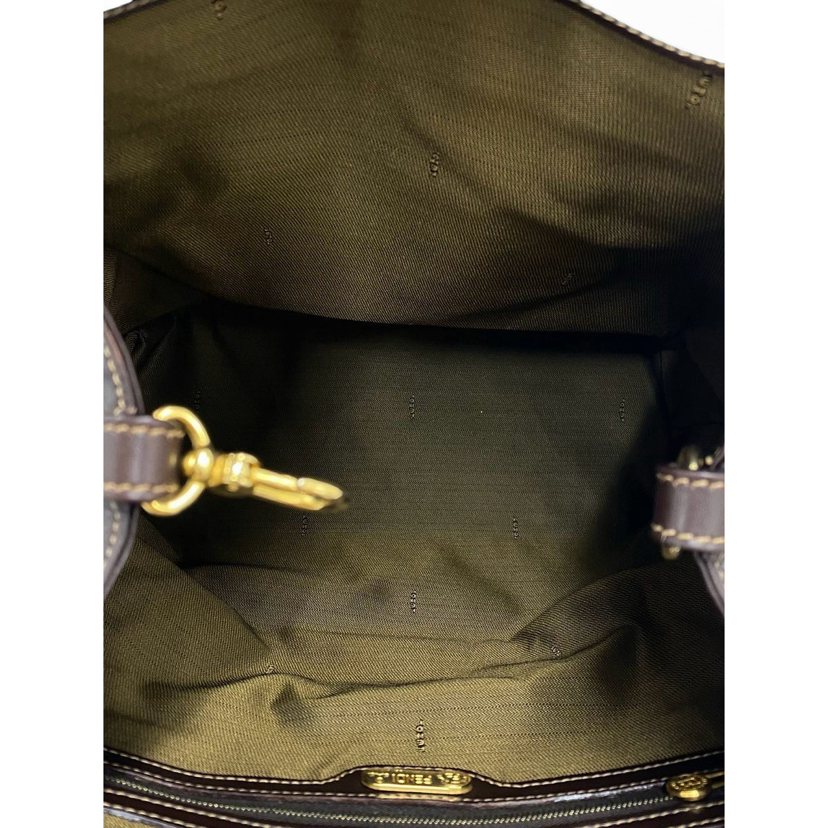 Fendi Zucca Canvas Tote — Brown