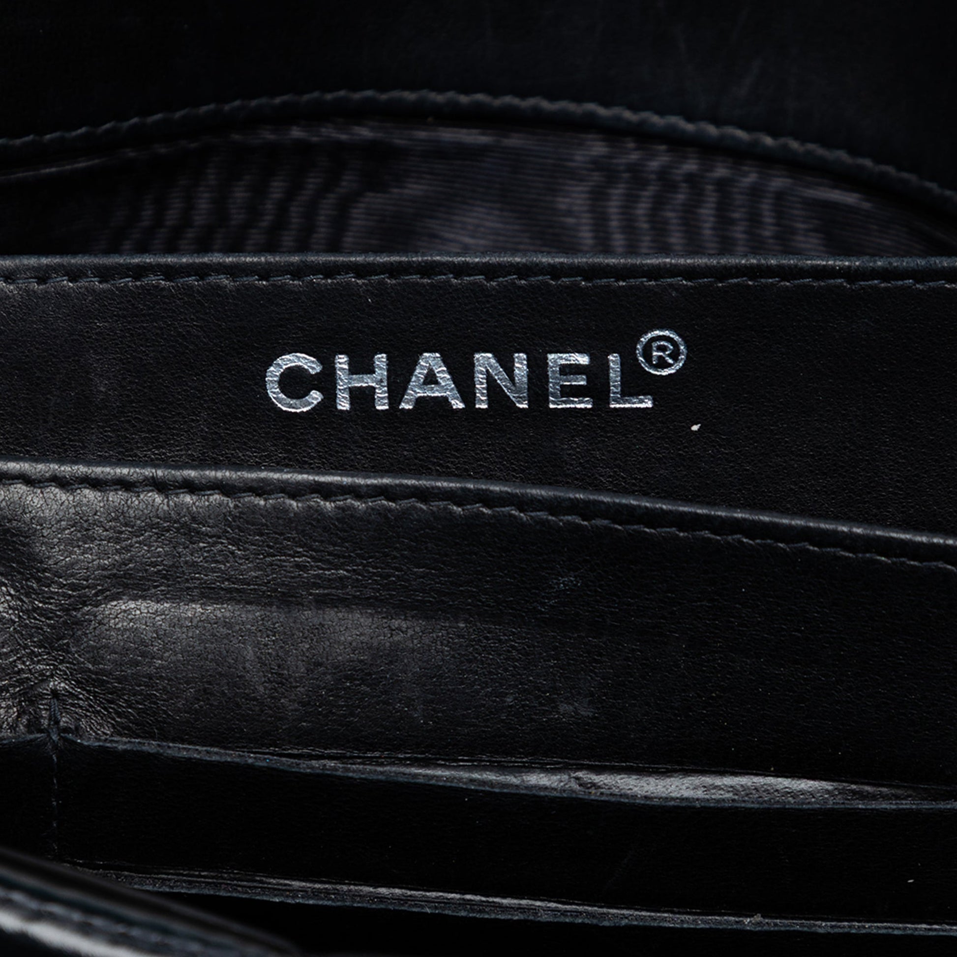 Chanel CC Chocolate Bar Patent Clutch on Chain