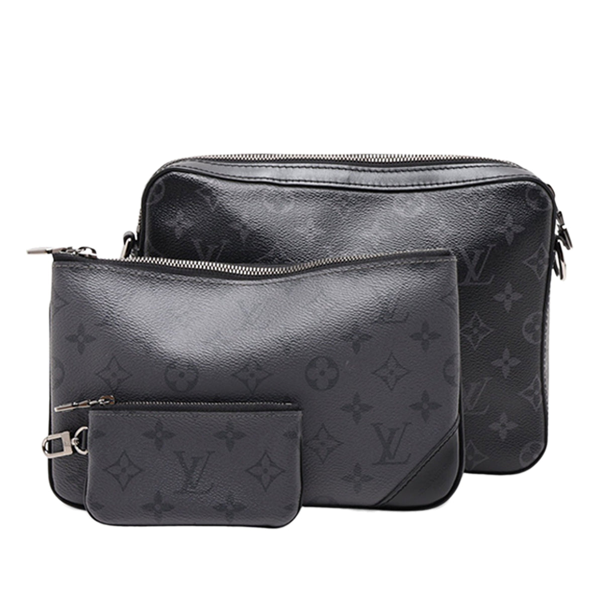 Louis Vuitton Monogram Eclipse Trio Messenger — Black