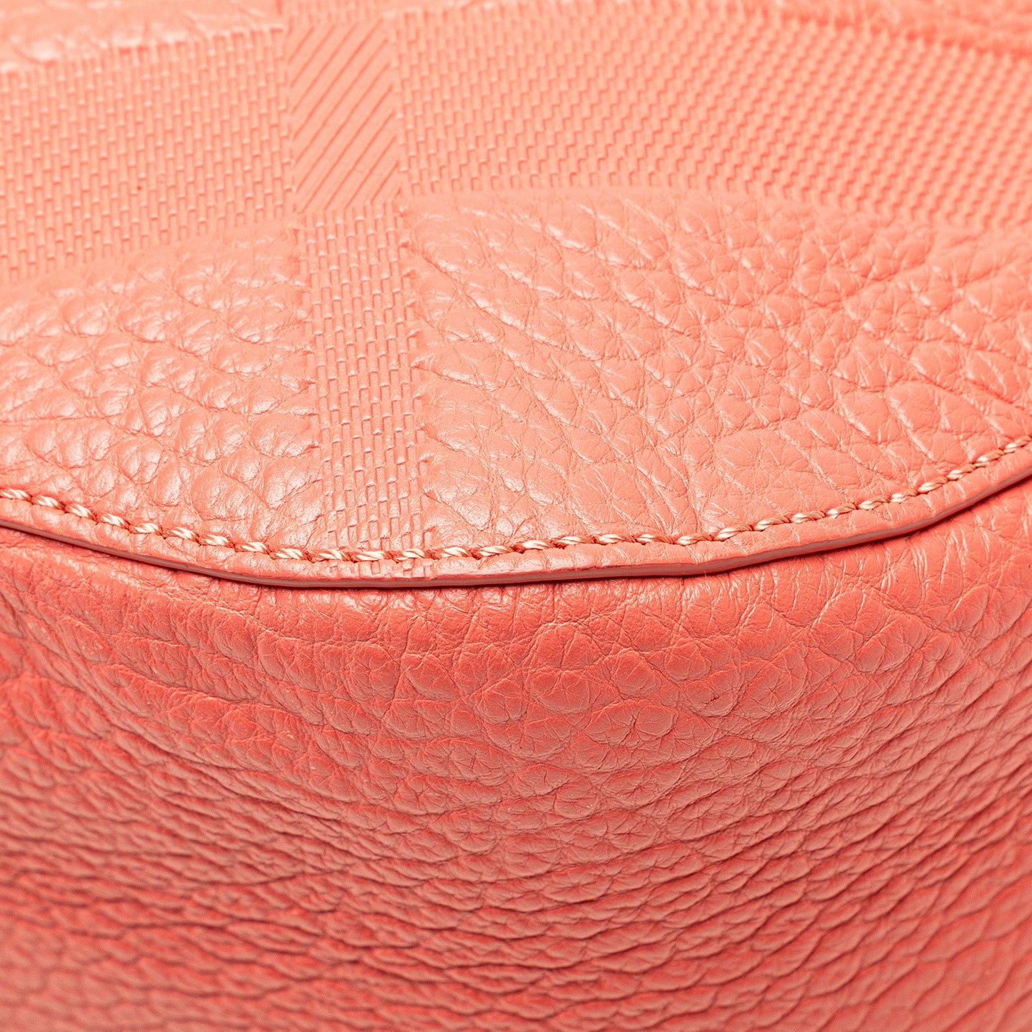 Burberry Small Heritage Grain Check Embossed Orchard Bowling Bag