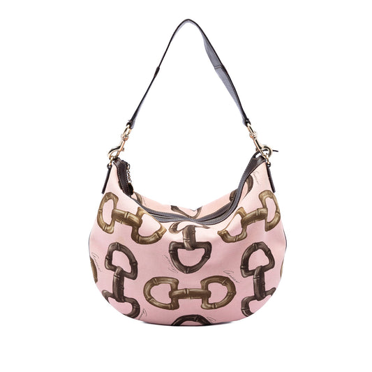 Gucci Horsebit Canvas Hobo