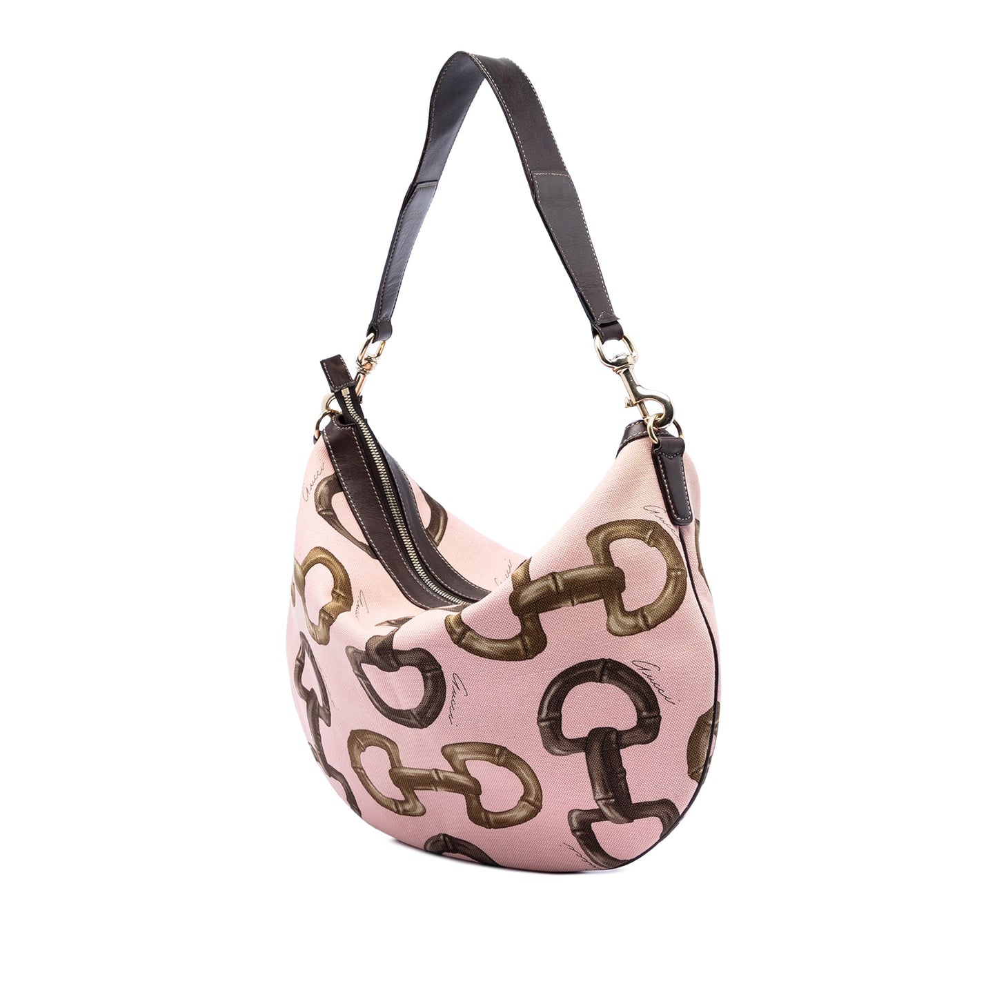 Gucci Horsebit Canvas Hobo