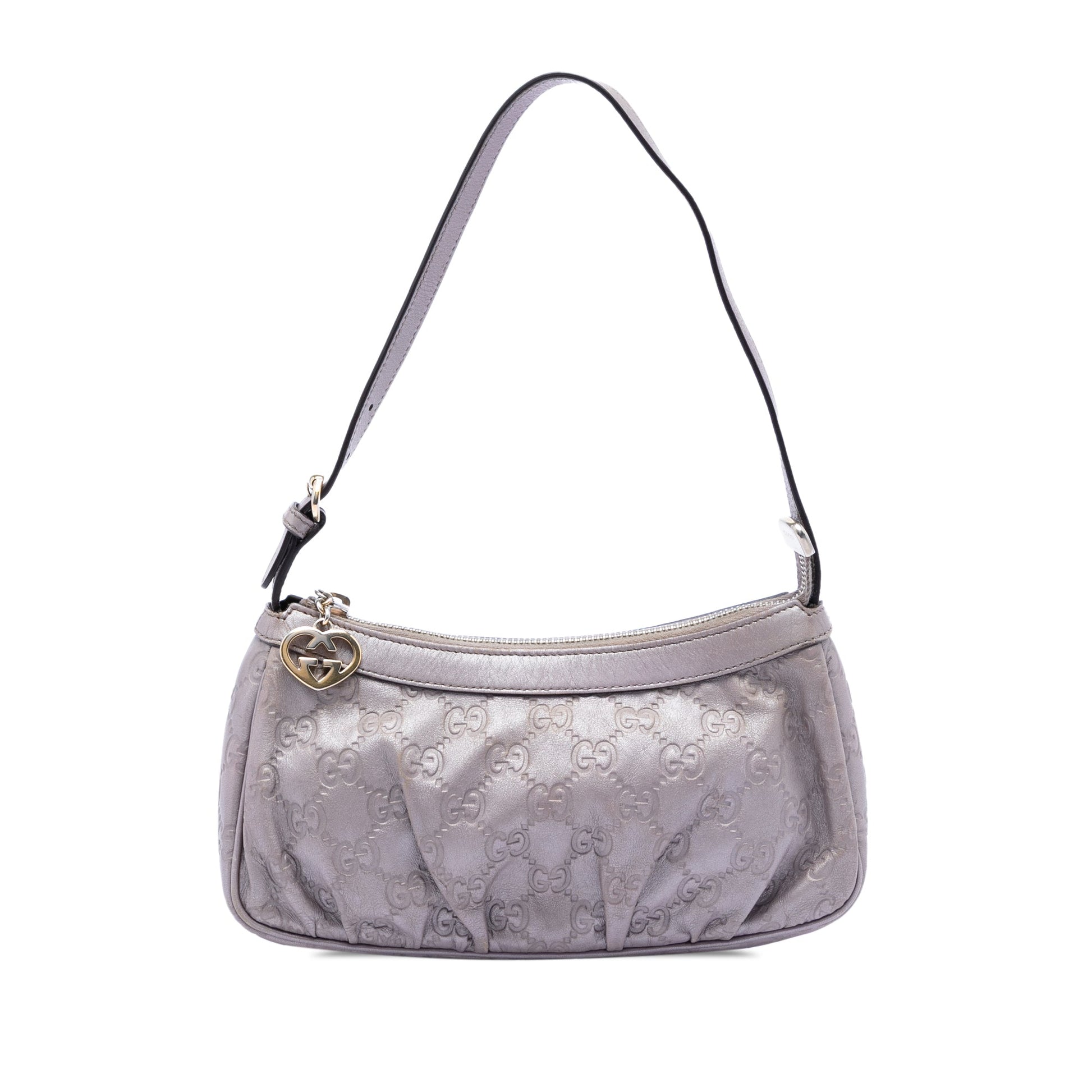 Gucci Metallic Guccissima Lovely Heart Pochette