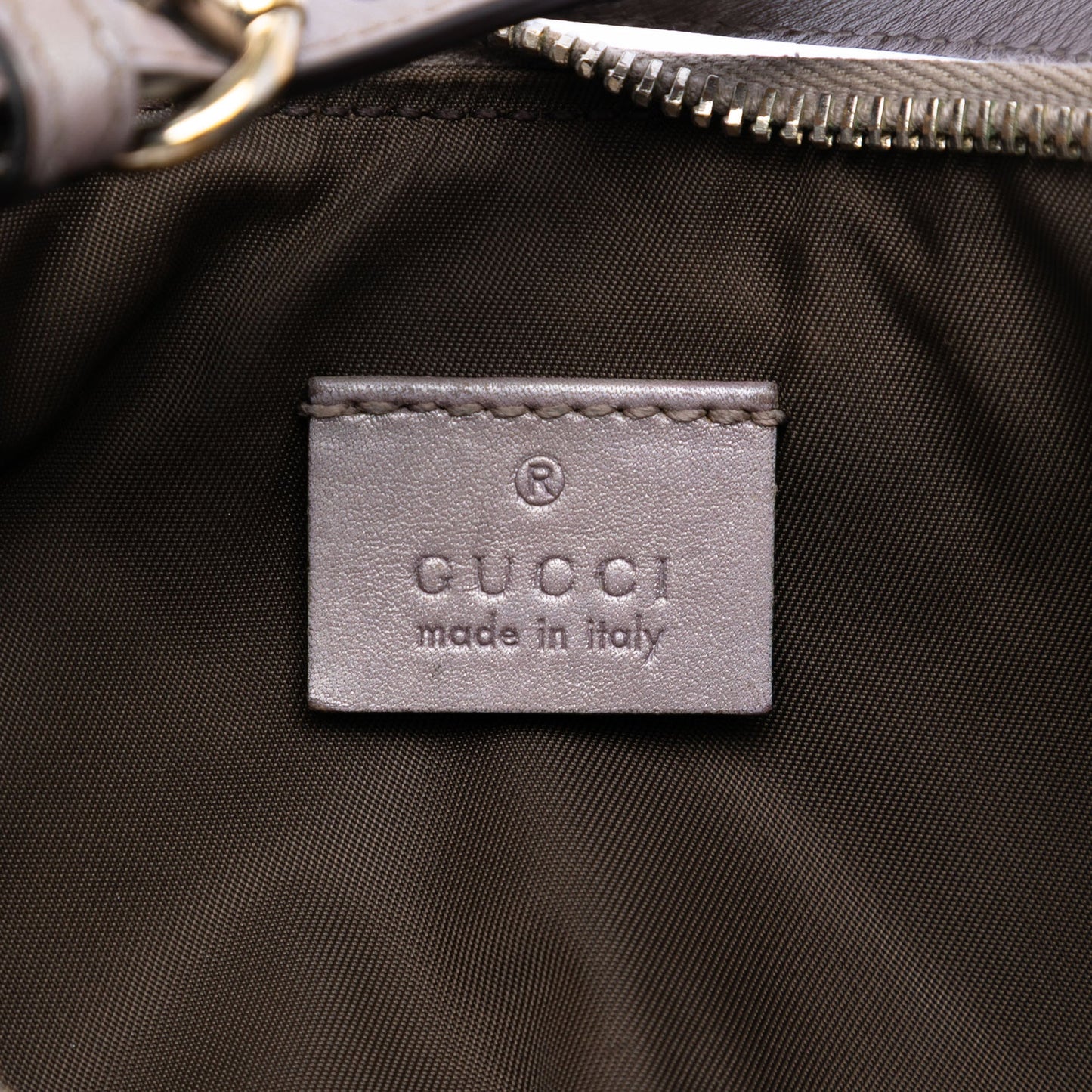 Gucci Metallic Guccissima Lovely Heart Pochette