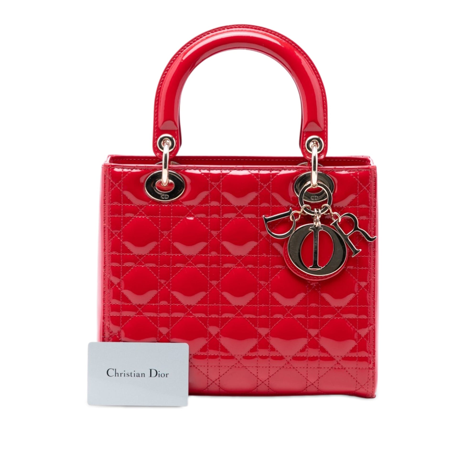 Dior Medium Patent Cannage Lady Dior