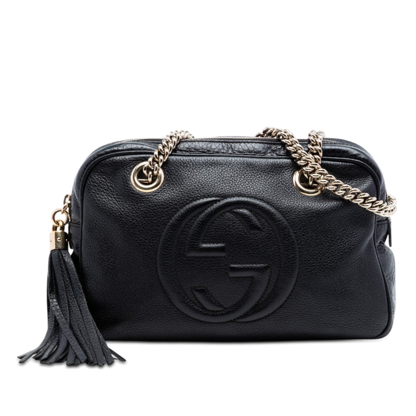 Gucci Pebbled Calfskin Soho Chain Zip Shoulder Bag