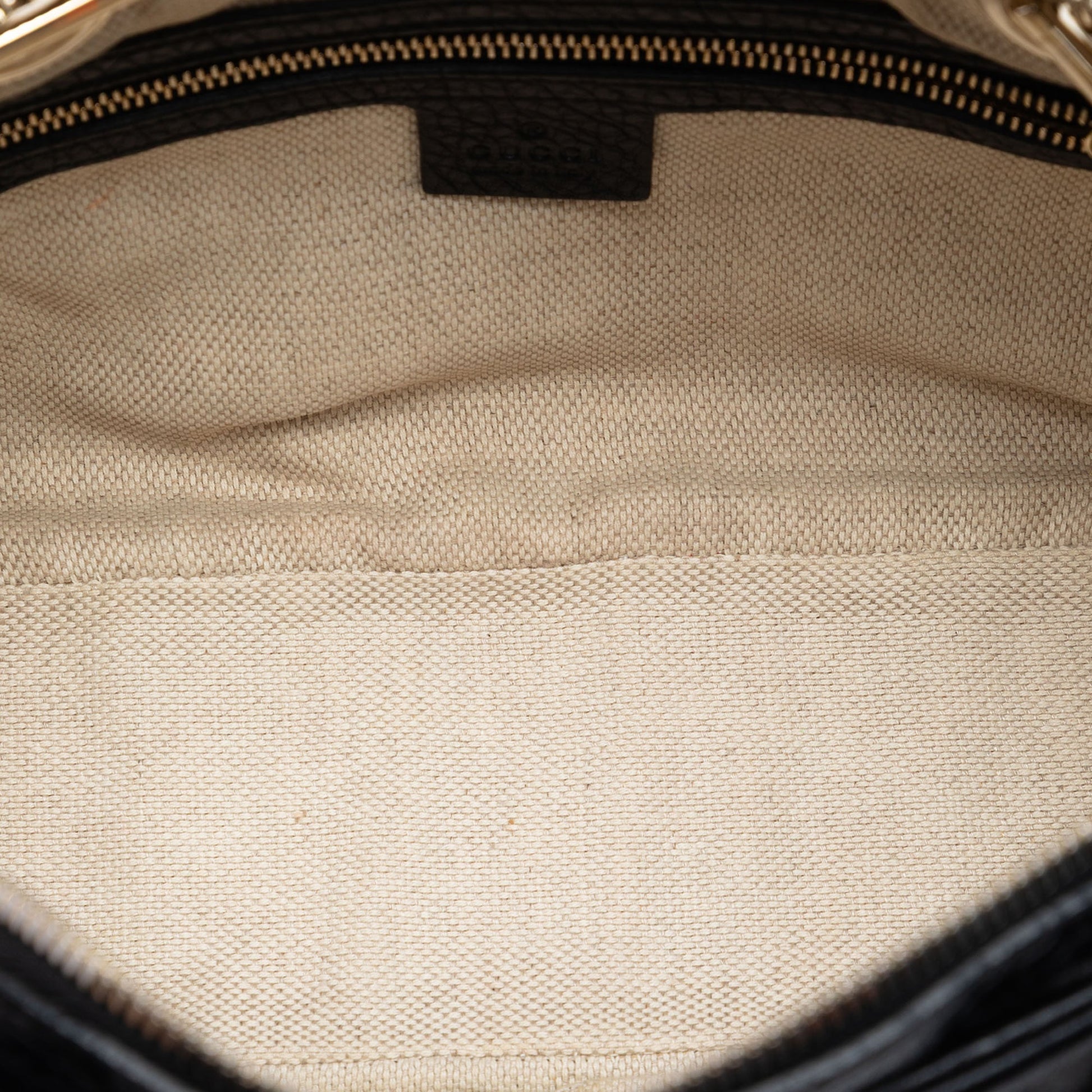 Gucci Pebbled Calfskin Soho Chain Zip Shoulder Bag