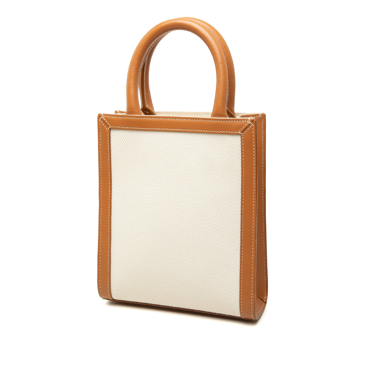 Celine Mini Canvas Vertical Cabas Tote — Brown