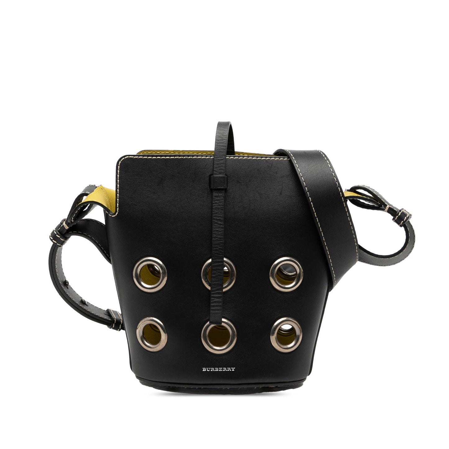 Burberry Mini Leather Grommet Bucket Bag