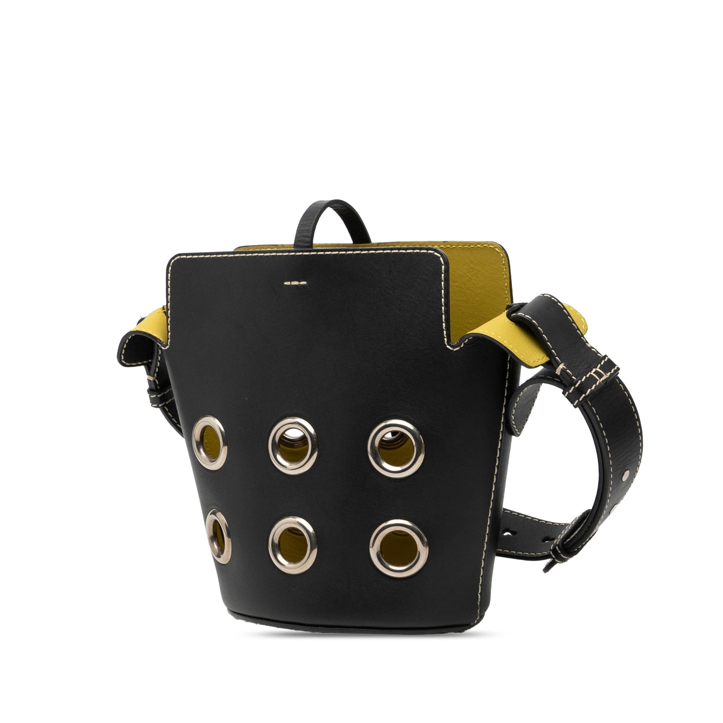 Burberry Mini Leather Grommet Bucket Bag