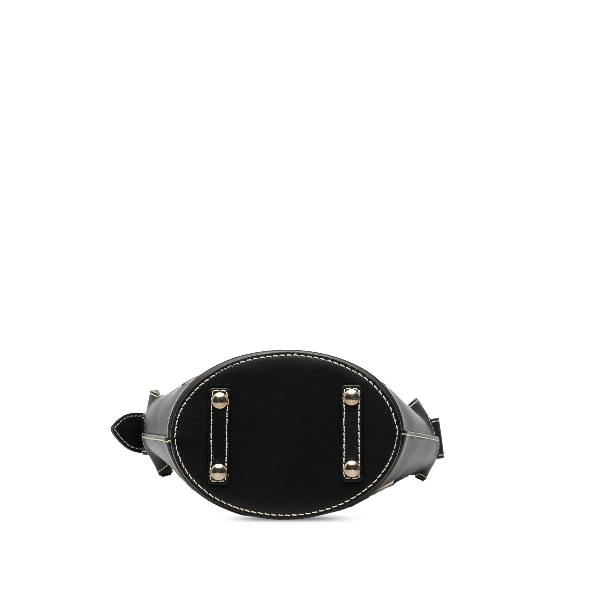 Burberry Mini Leather Grommet Bucket Bag
