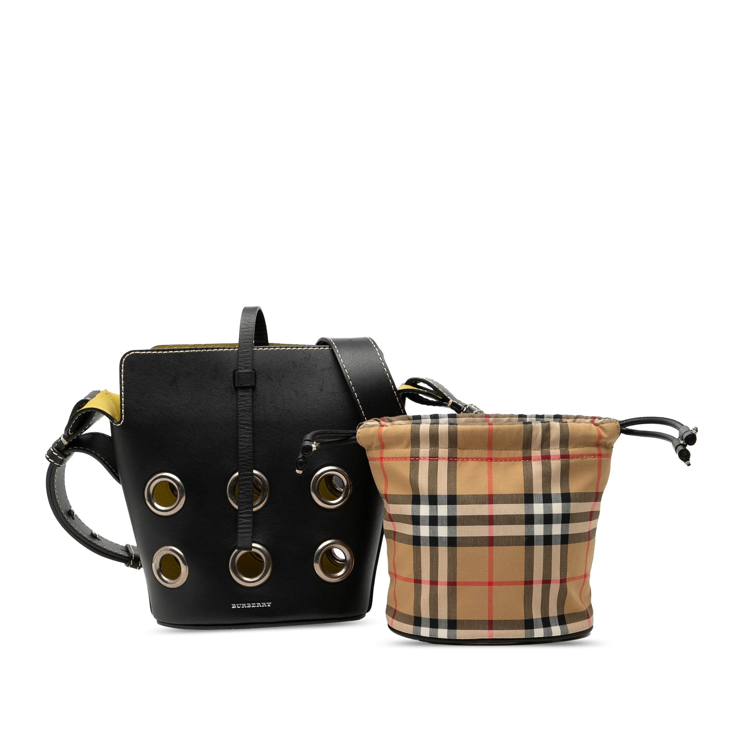 Burberry Mini Leather Grommet Bucket Bag