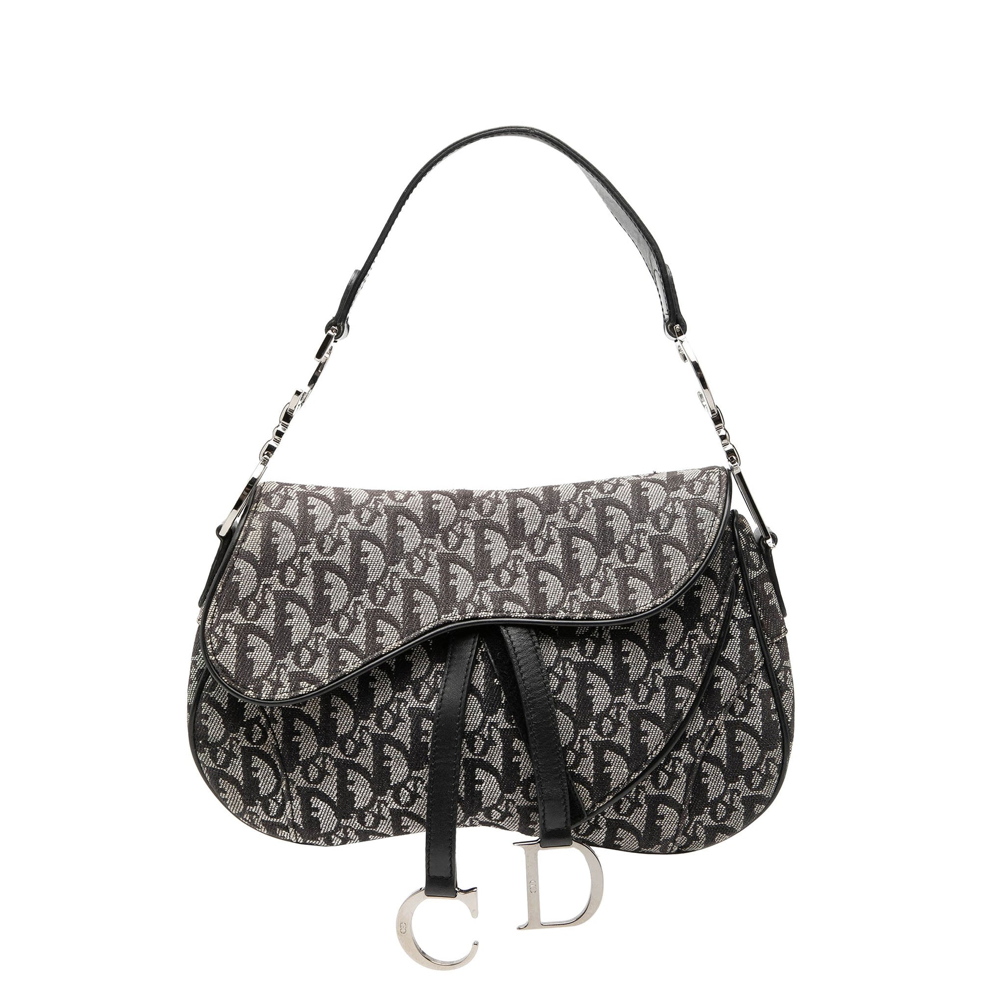 Dior Diorissimo Canvas Double Saddle Bag