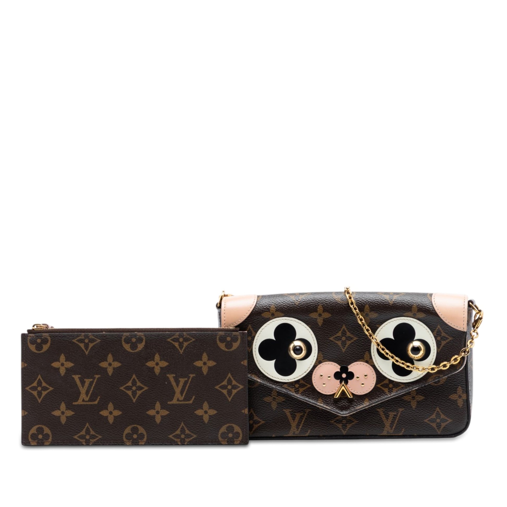 Louis Vuitton Monogram Pochette Felicie Valentine Dog