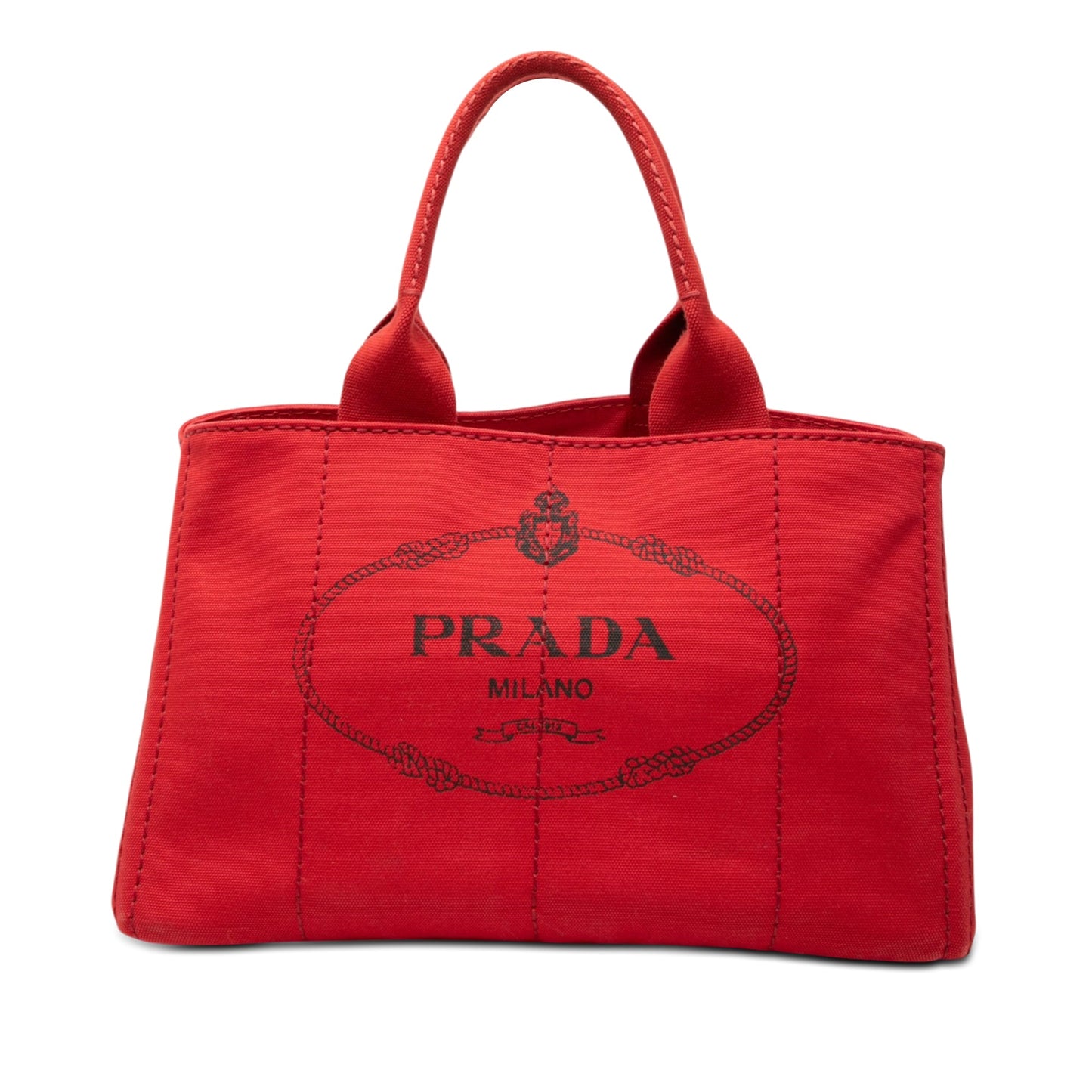 Prada Canvas Canapa Logo Satchel