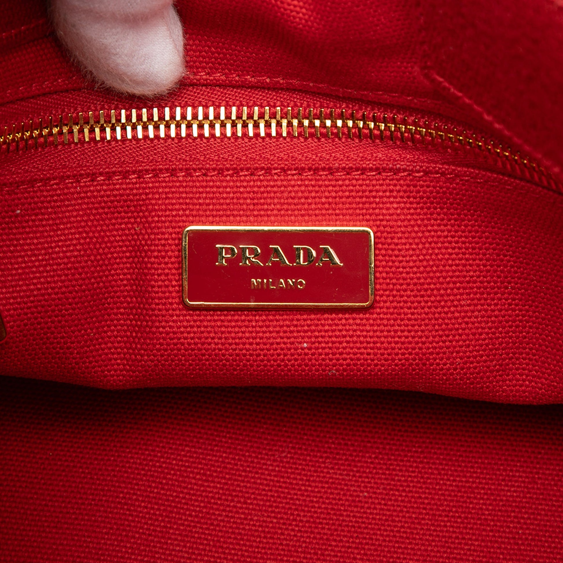 Prada Canvas Canapa Logo Satchel