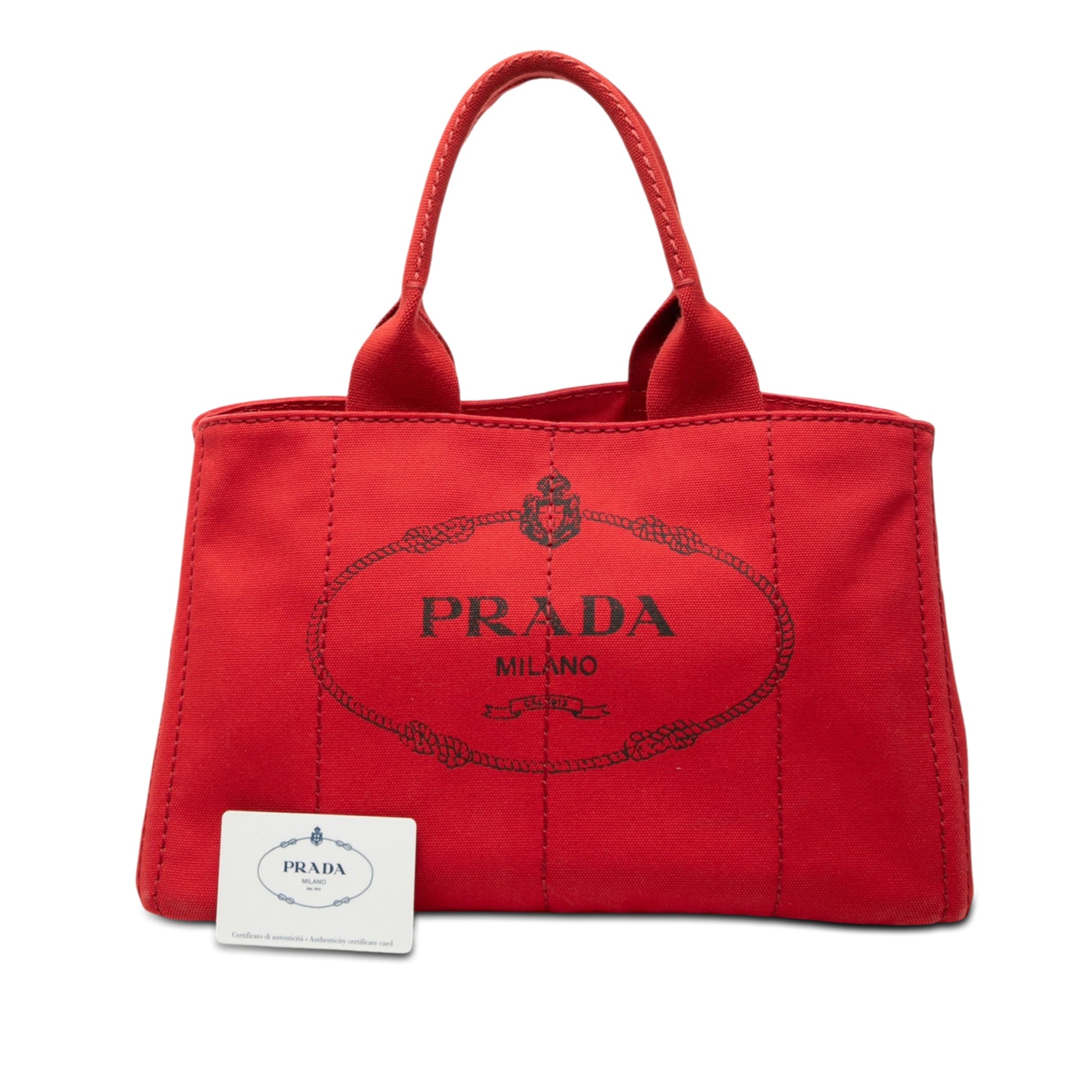 Prada Canvas Canapa Logo Satchel