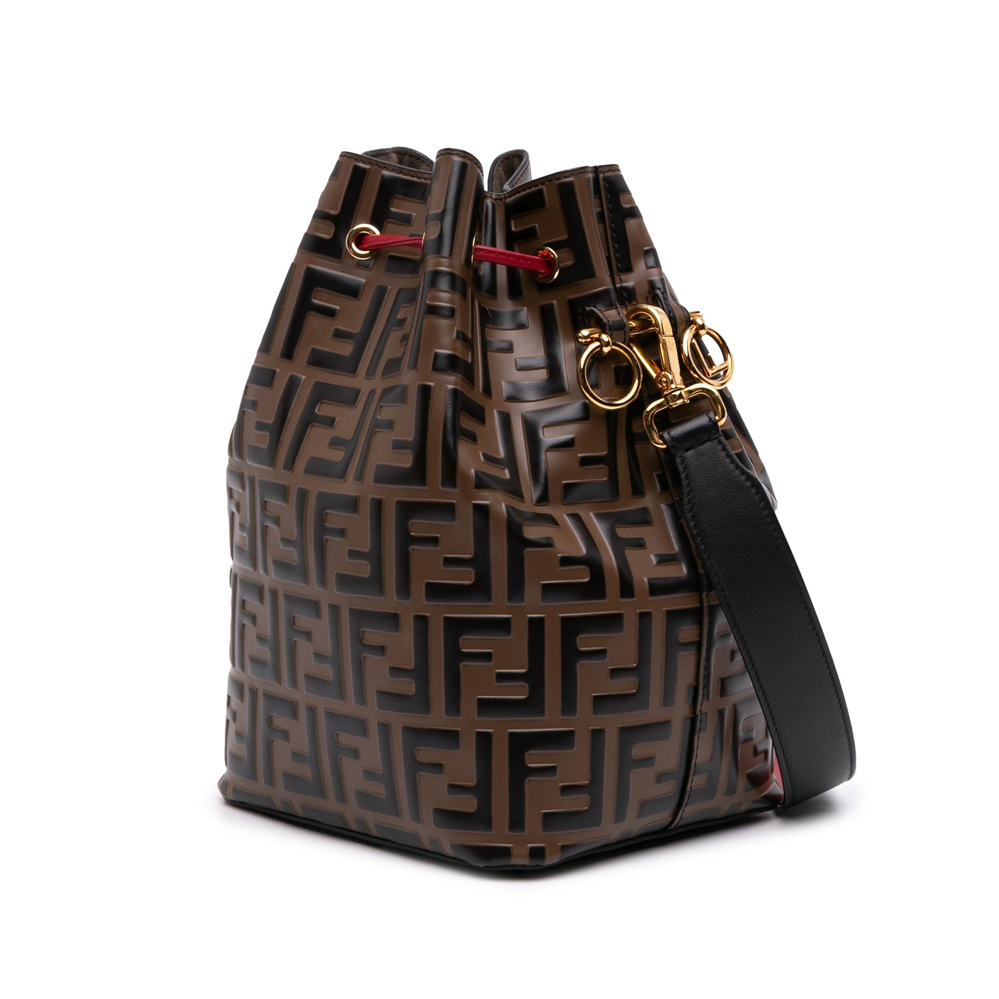 Fendi FF 1974 Embossed Leather Mon Tresor Bucket Bag