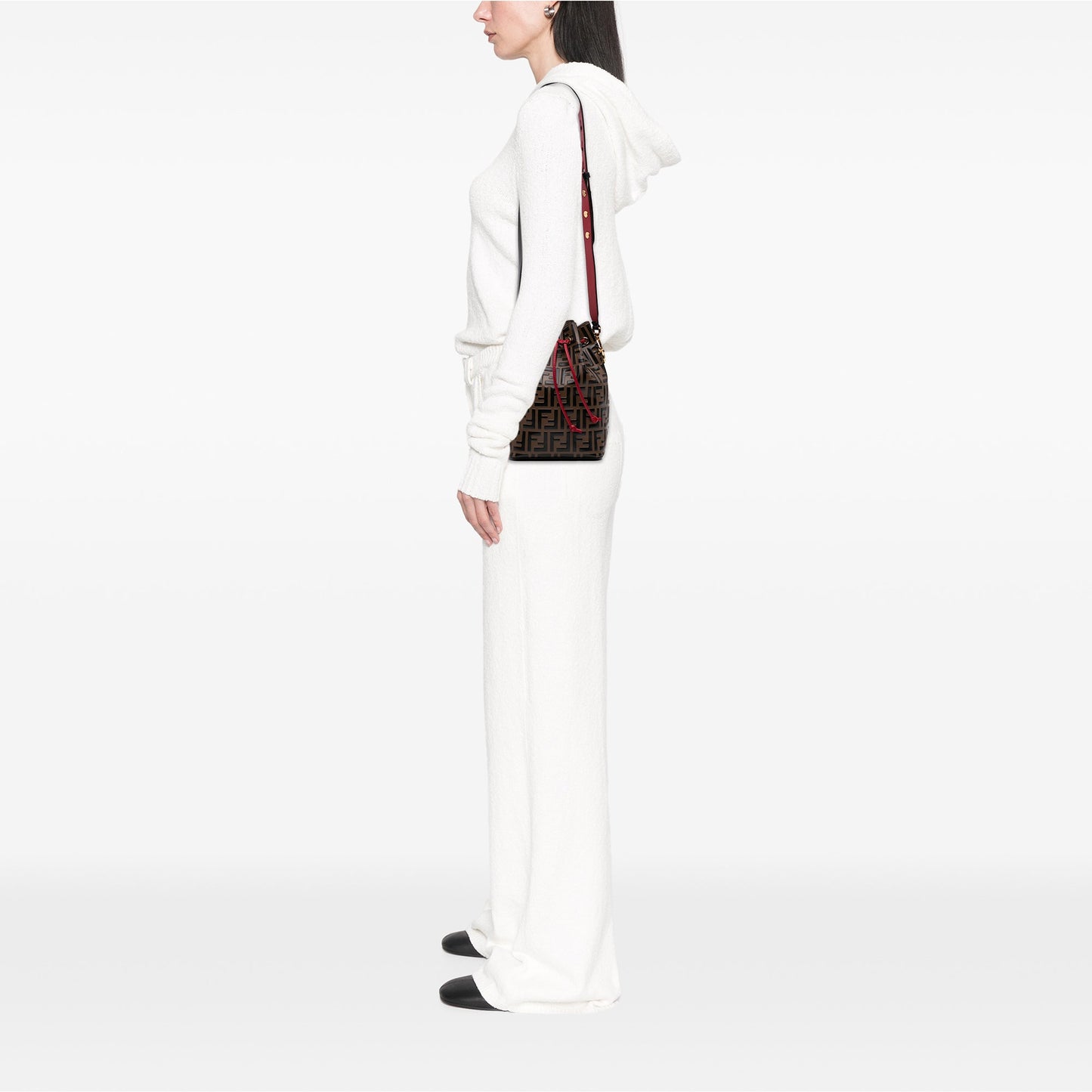 Fendi FF 1974 Embossed Leather Mon Tresor Bucket Bag
