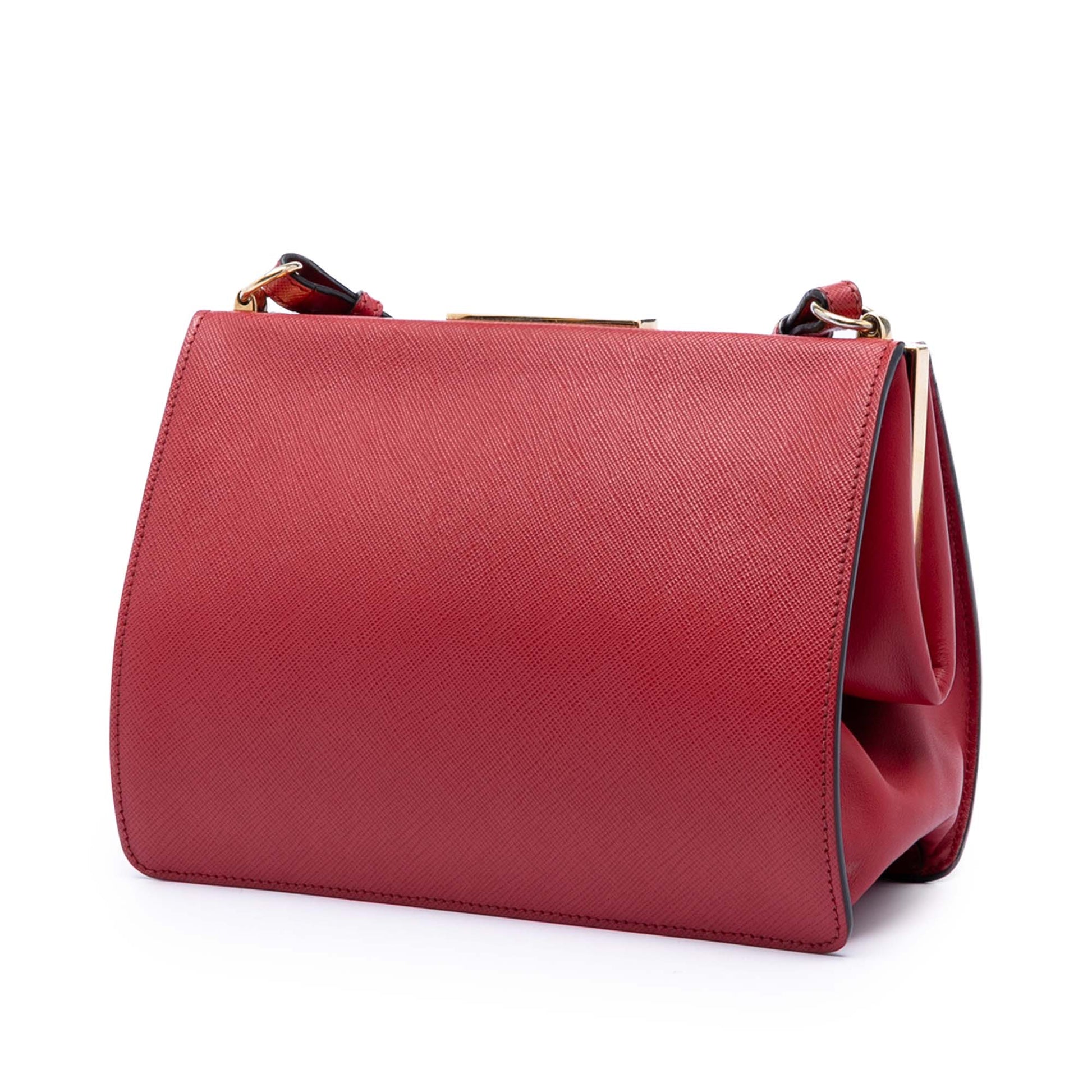 Prada Saffiano and City Calf Light Frame Crossbody