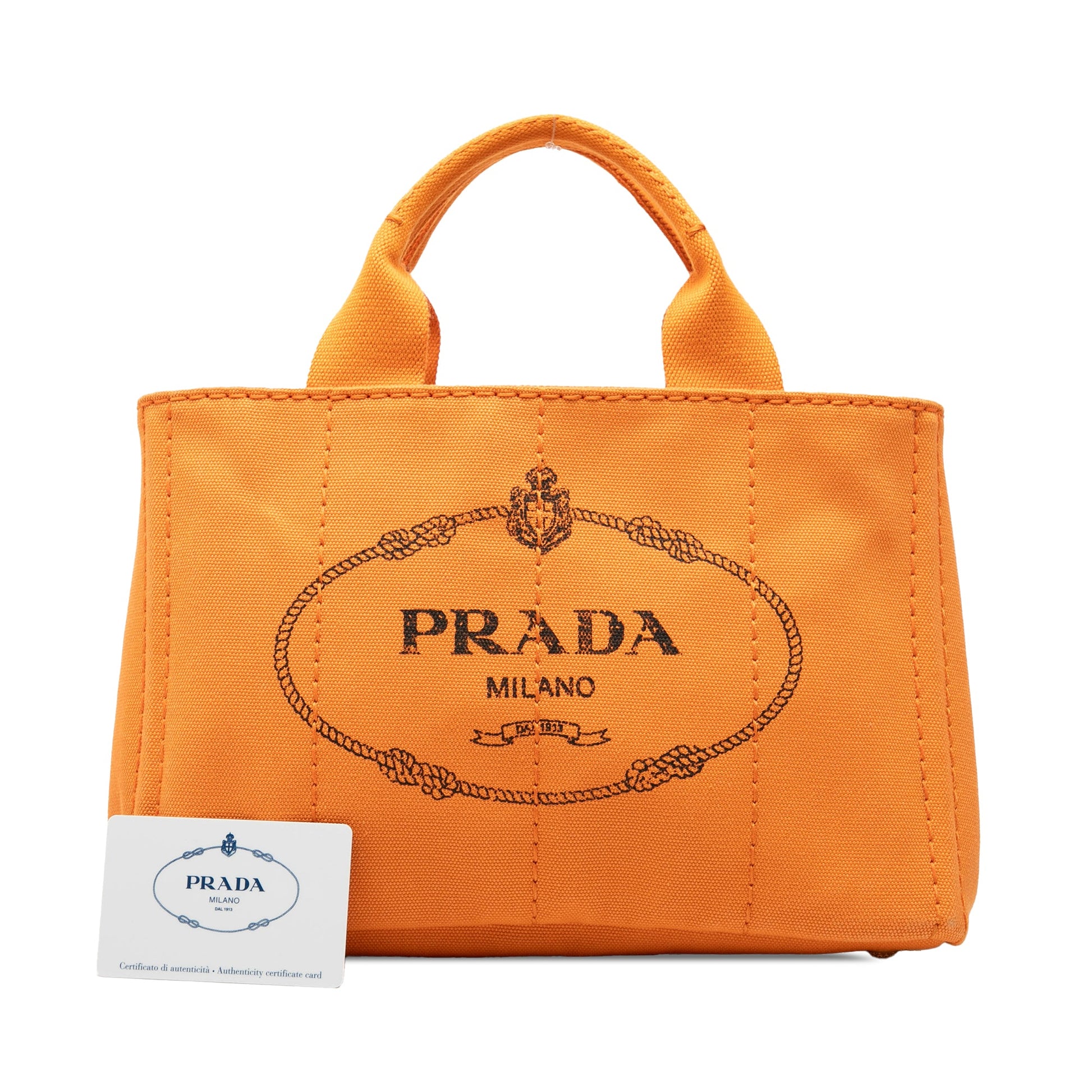 Prada Small Canvas Canapa Logo Satchel