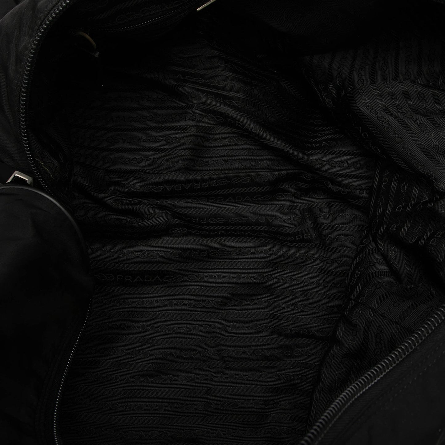 Prada Saffiano Trimmed Tessuto Travel Bag