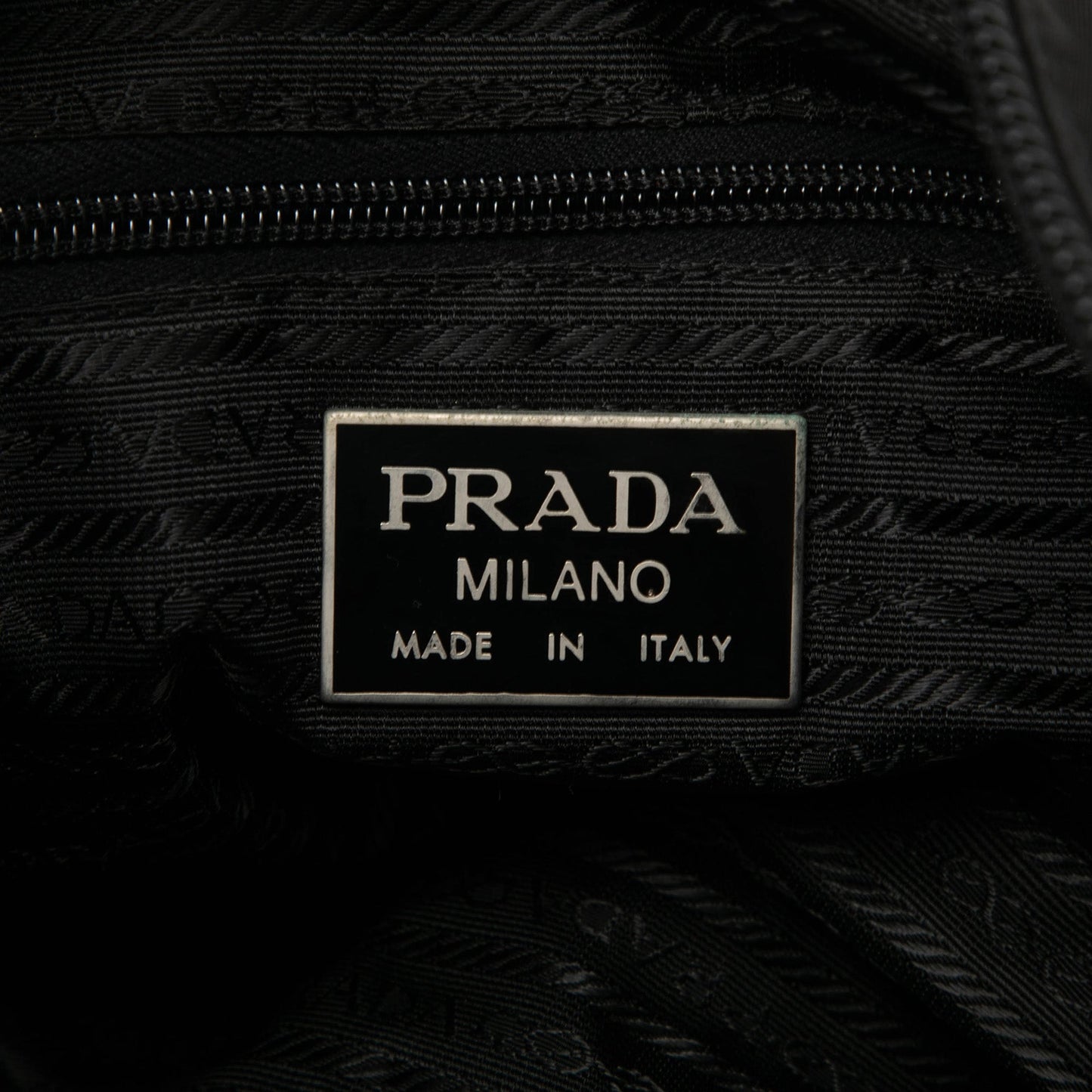 Prada Saffiano Trimmed Tessuto Travel Bag