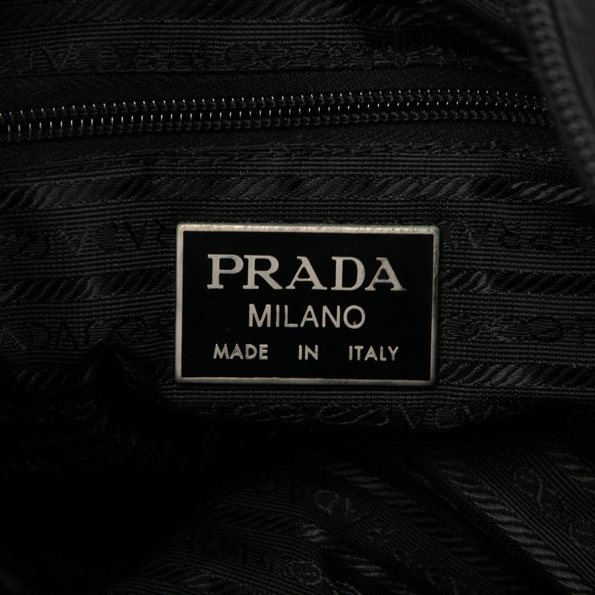 Prada Saffiano Trimmed Tessuto Travel Bag