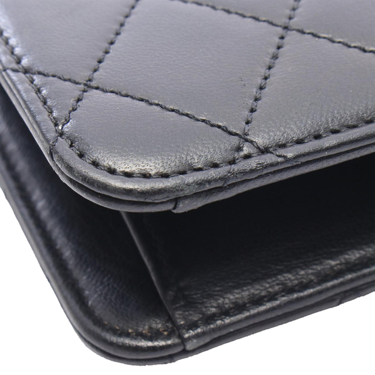 Chanel Quilted Lambskin Single Flap — Black
